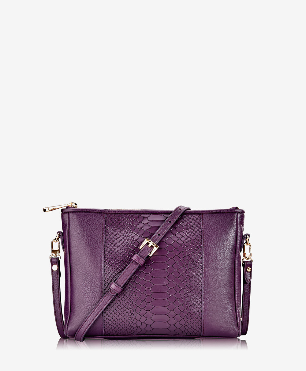 Hailey Crossbody Acai Embossed Python Leather