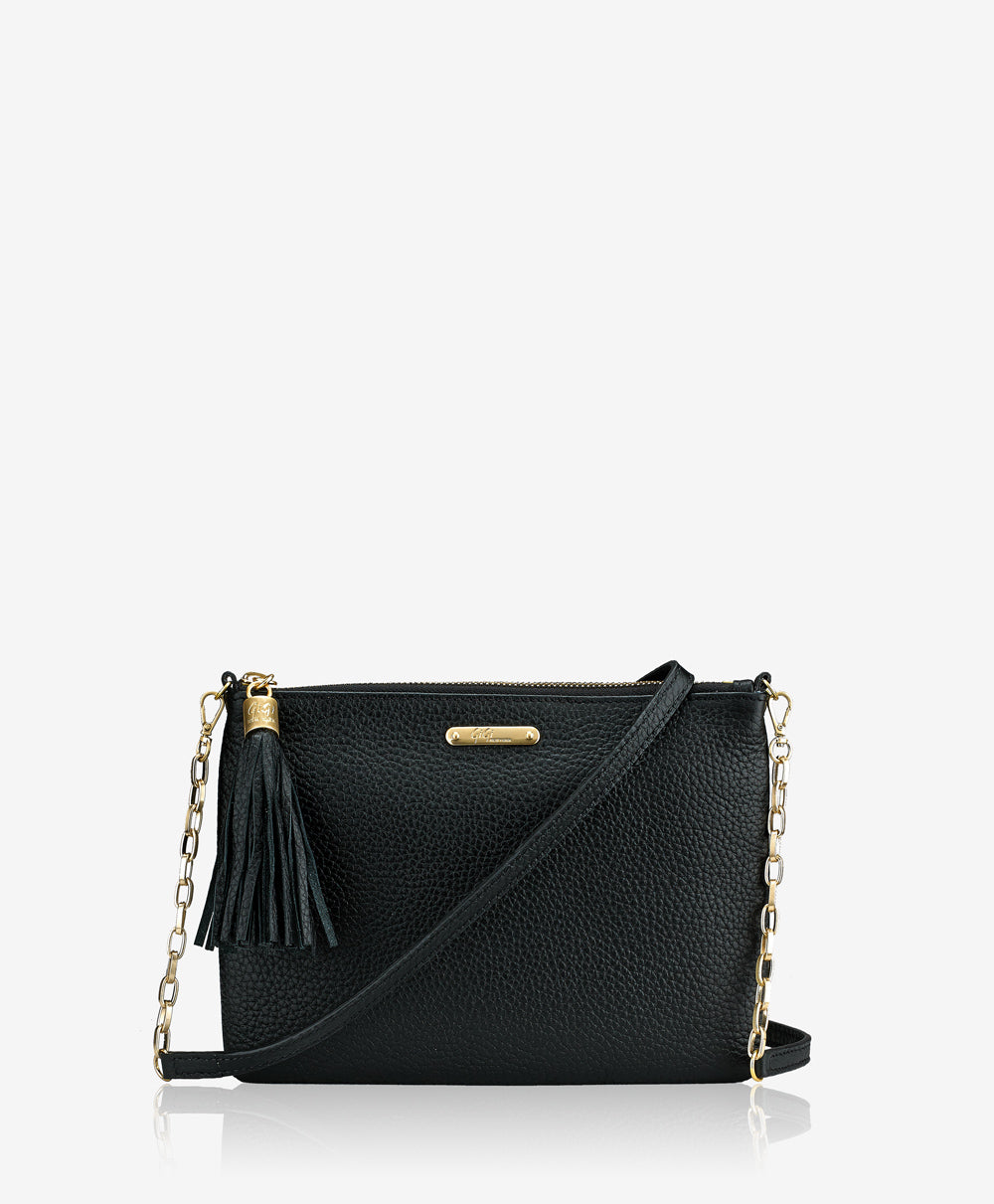 Chelsea Crossbody Black Pebble Grain Leather