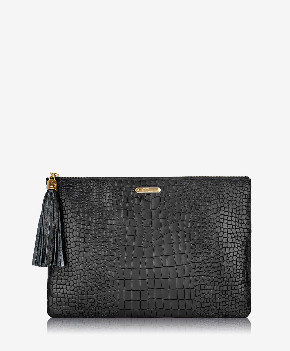 Oversized discount black clutch