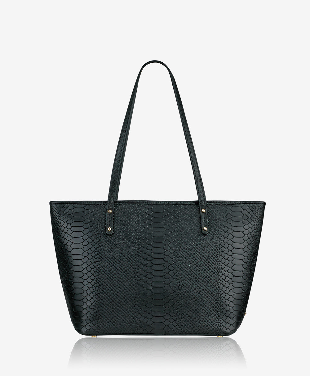 New York croc-effect leather tote bag | DeMellier