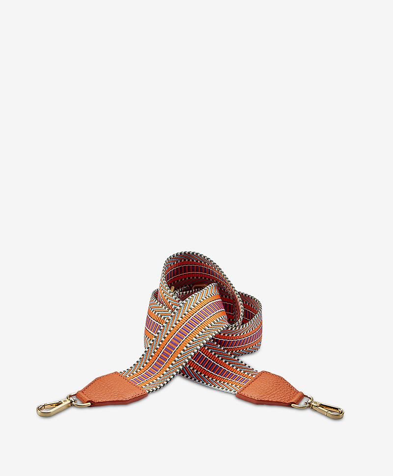 Gigi New York Webbing Strap Multicolor Weave with Trim