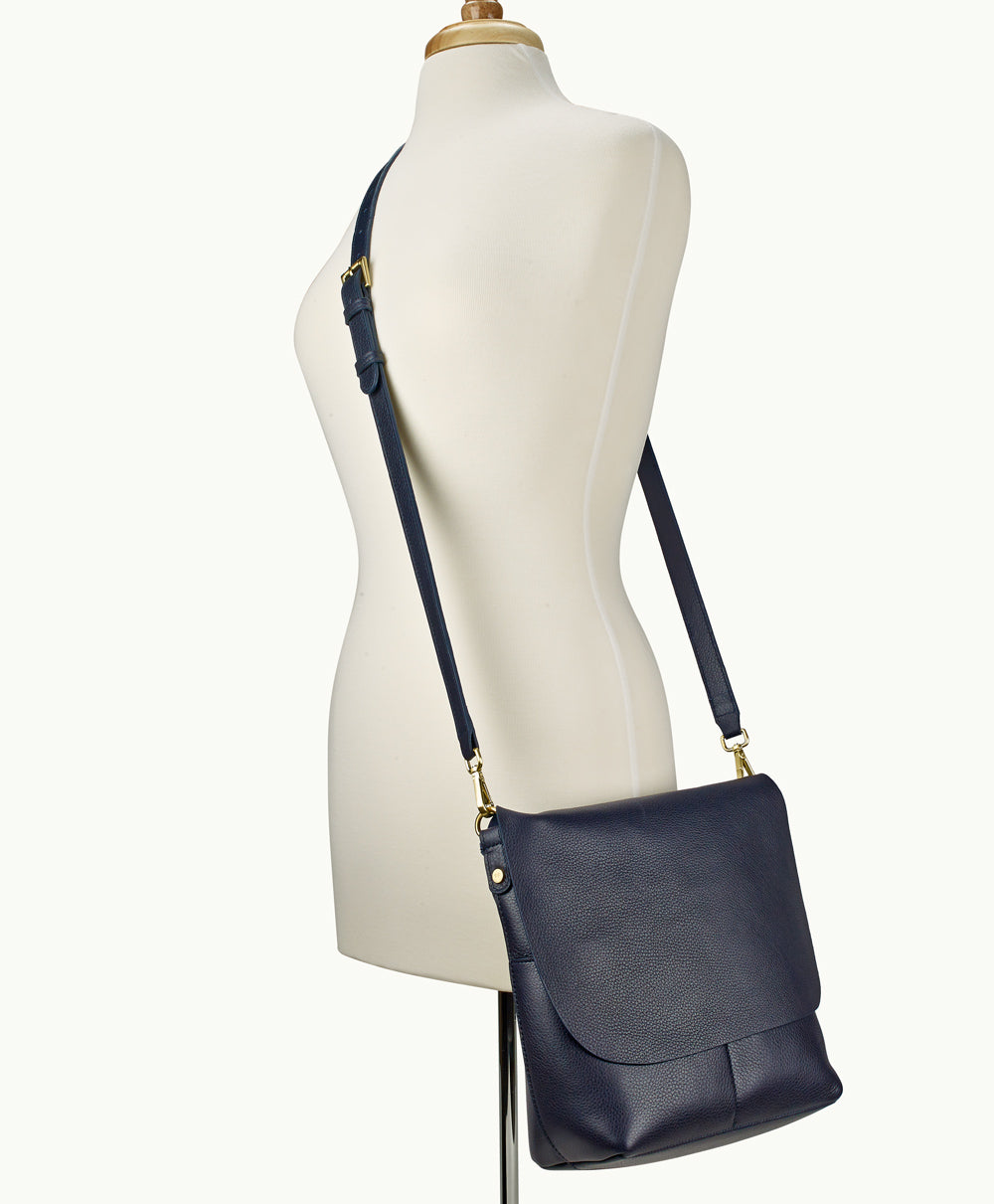 Andie Crossbody Navy Napa Luxe Leather