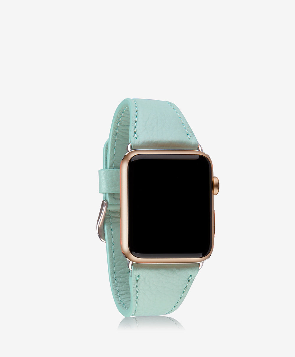 42mm Apple Watch Band | Azure Pebble Grain Leather