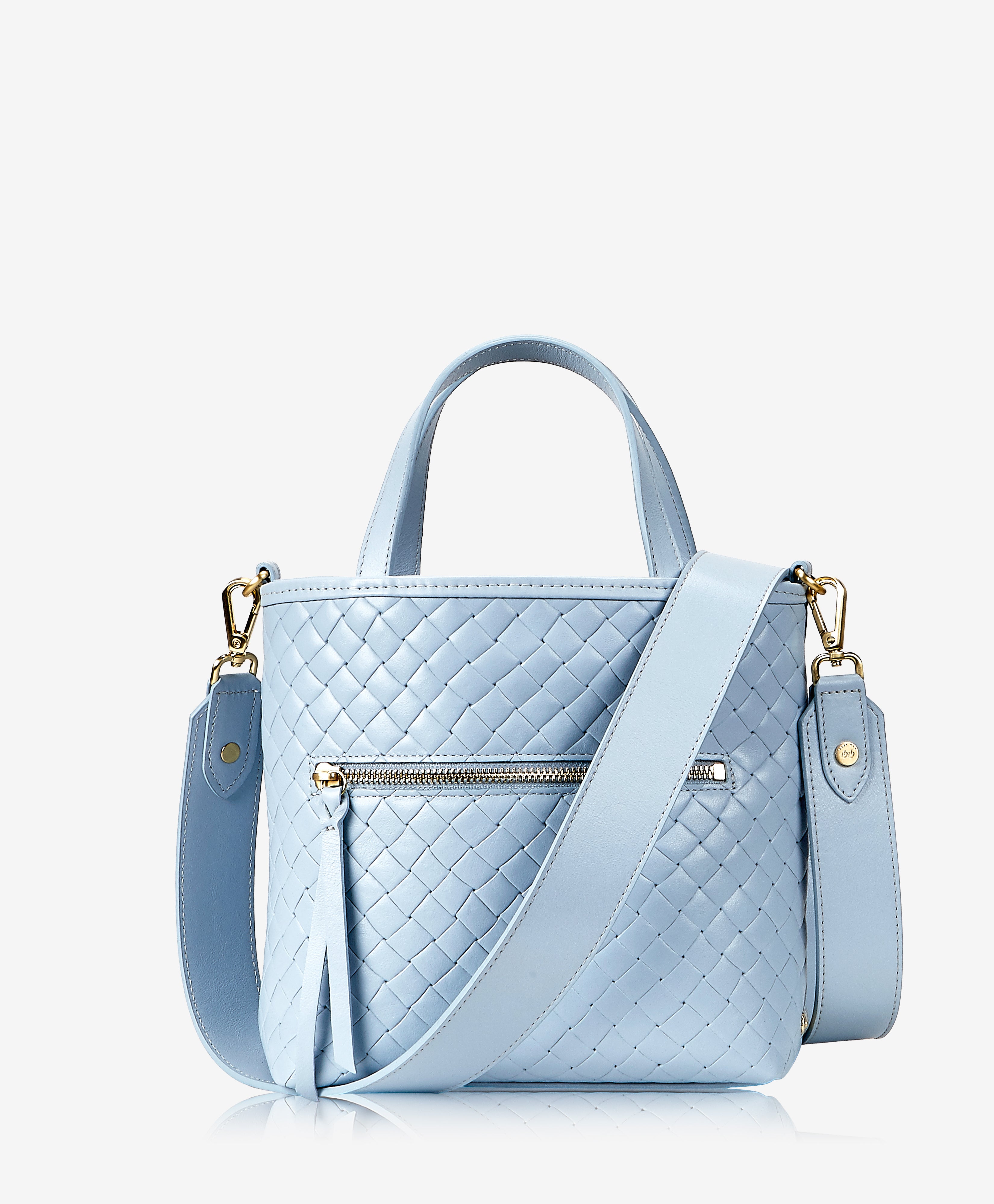 Light blue leather purse sale