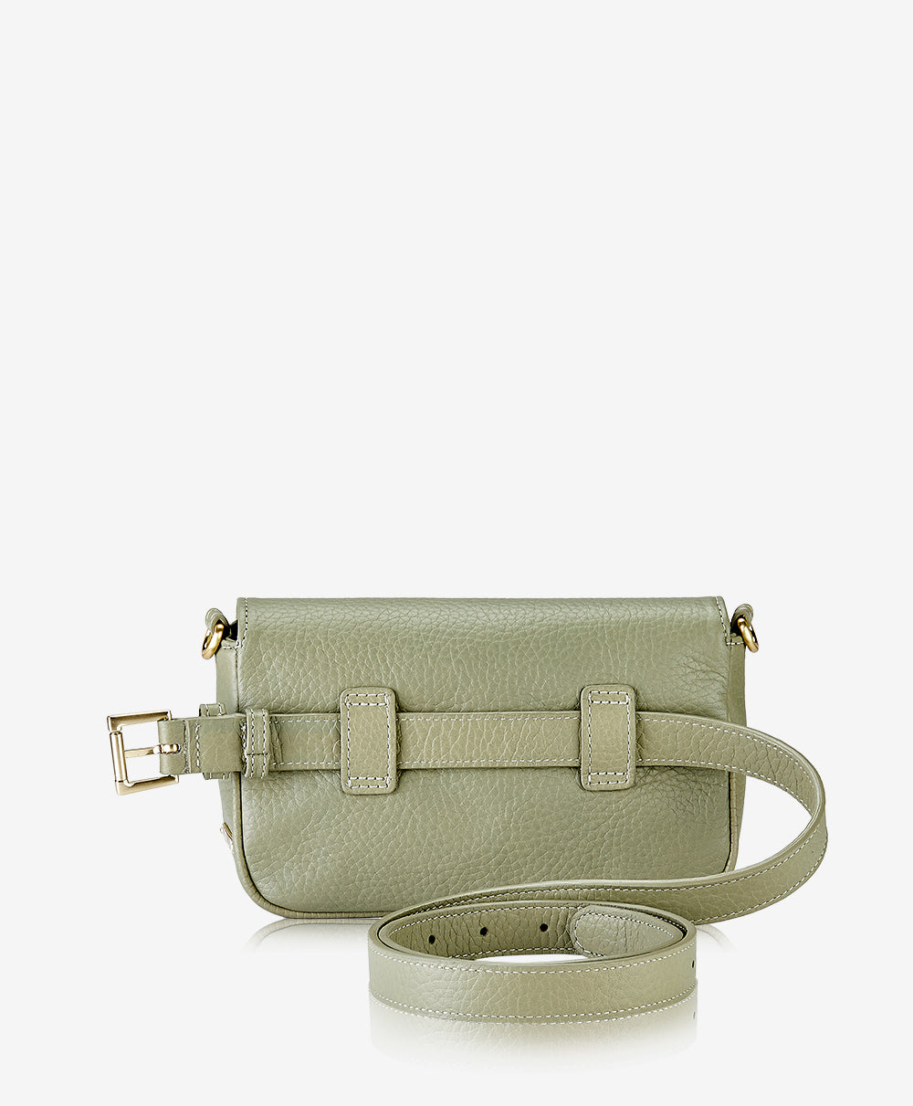 Pebbled leather convertible belt bag sale