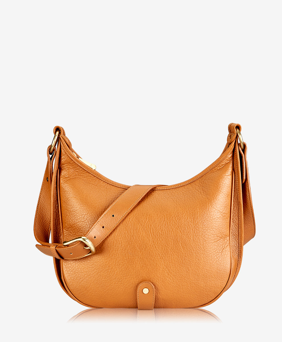 Chelsea Large Leather Slip Pocket Tote, Tan - The Leather Store