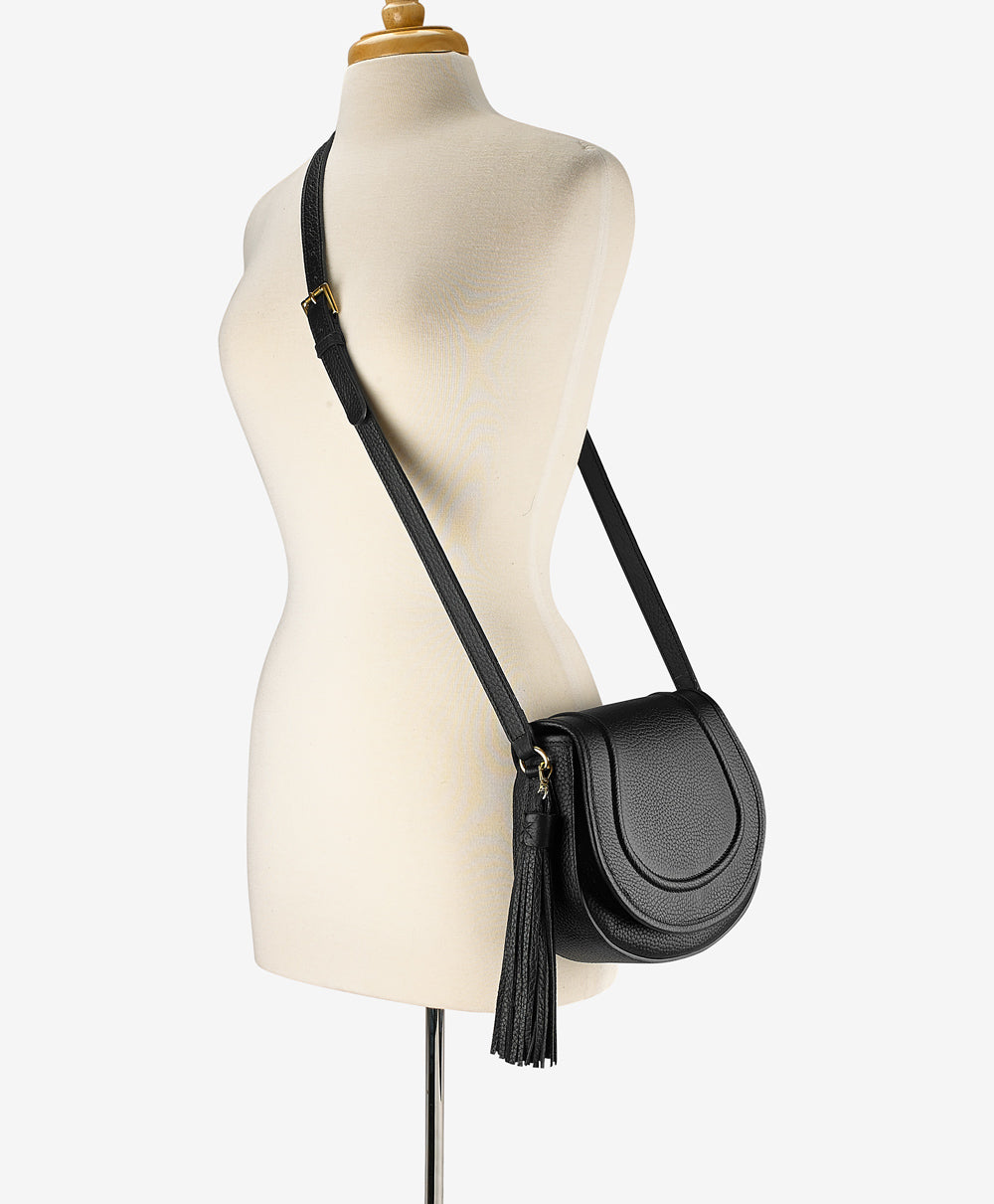 Black 2024 saddle handbag