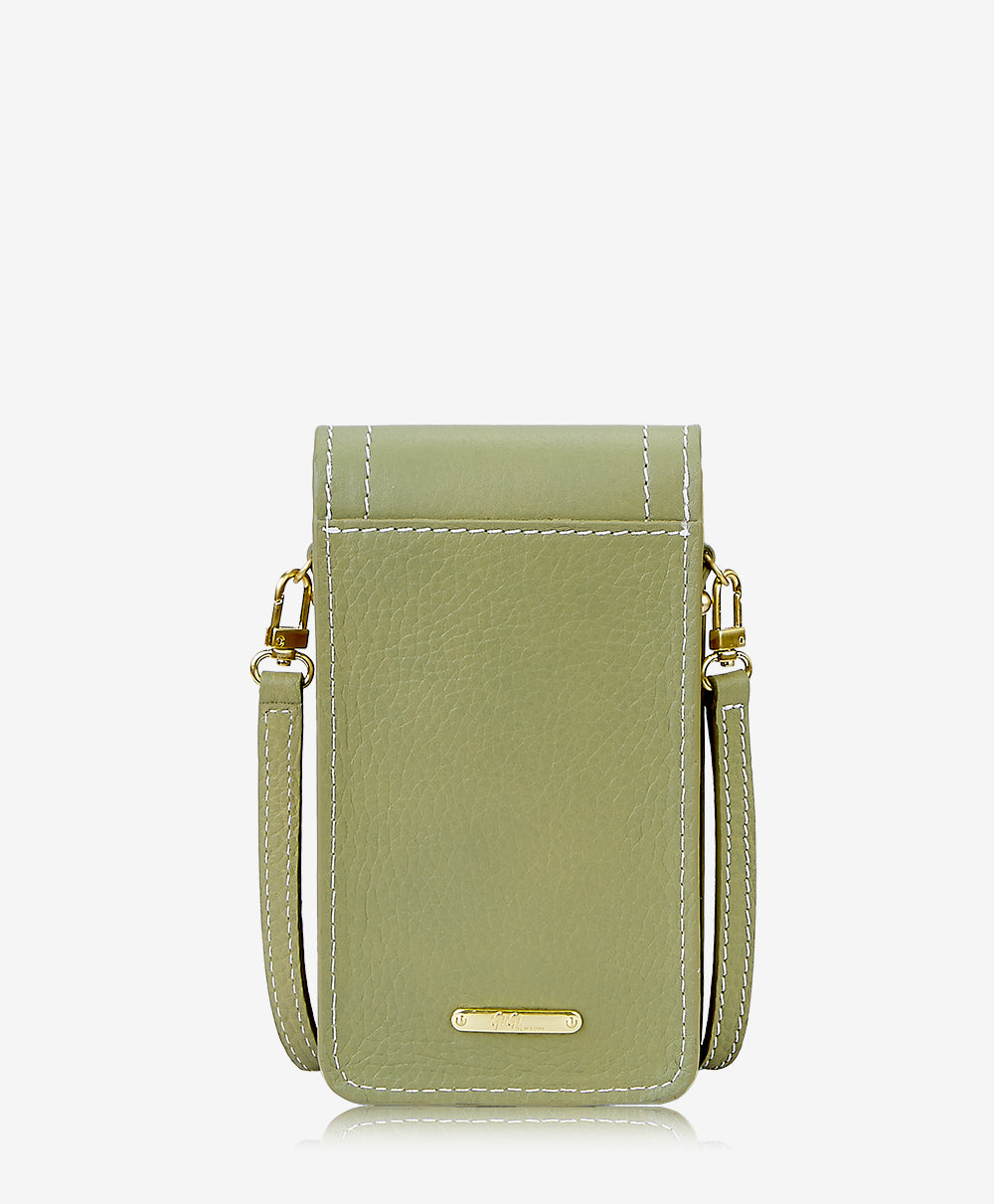 Pebble leather phone crossbody clearance wallet