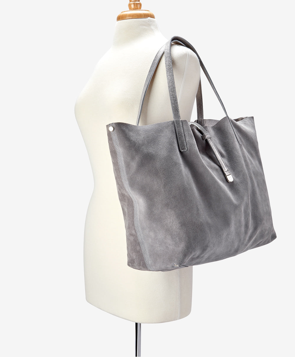 Grey suede tote fashion