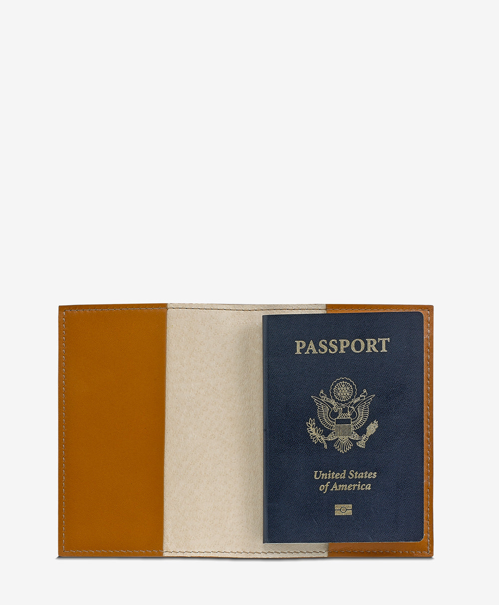 Tan Monogram Luggage Tag & Passport Cover Set 